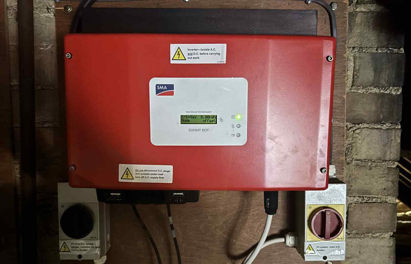 The original SMA inverter before replacement